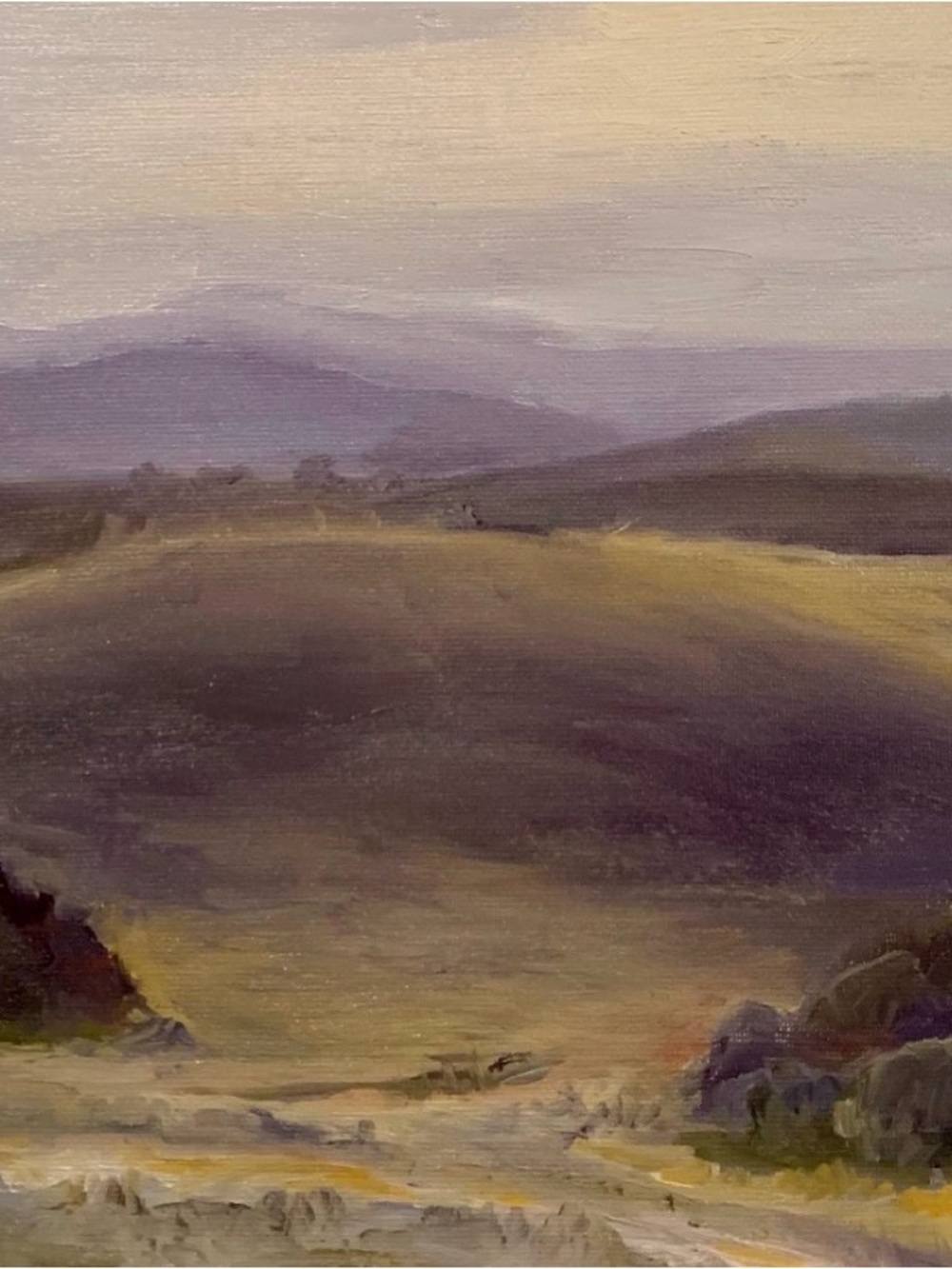Lavender Mist Landscape Art Print - Home Art